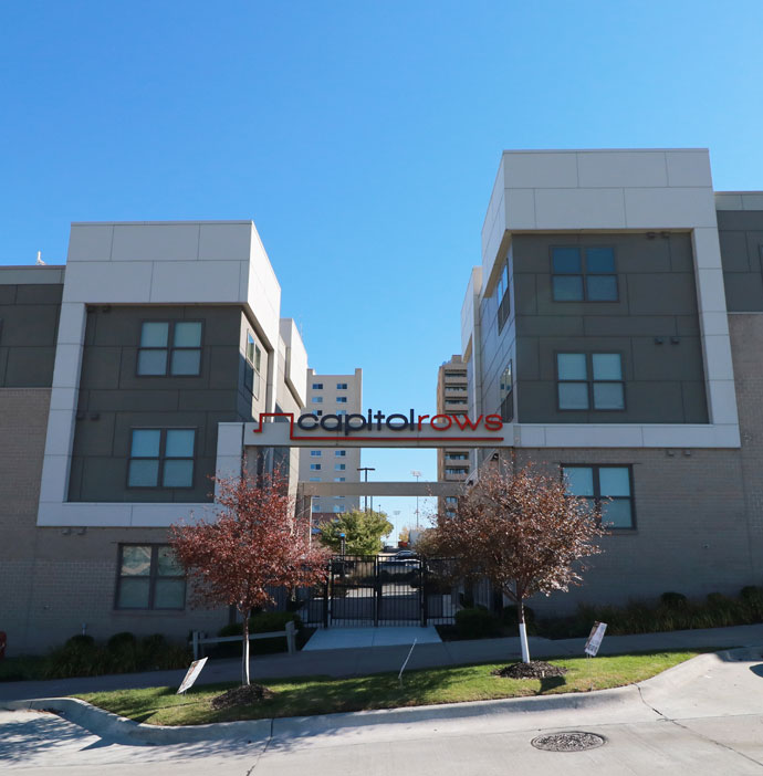 exterior of the Capitol Rows apartment building